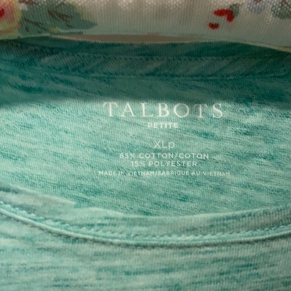 Talbots green and white tee, excellent condition - Picture 2 of 3